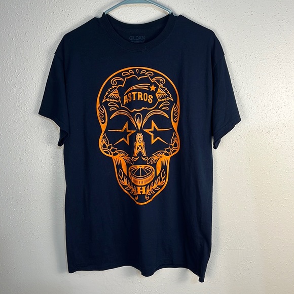 ⚾️Houston Astros Women’s TShirt⚾️ size large sugar skull astrodome oilers h-town - Picture 1 of 4
